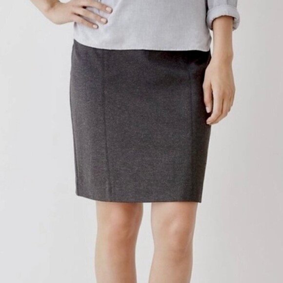 J. Jill Gray Ponte Pencil Skirt Size XS - Picture 1 of 12